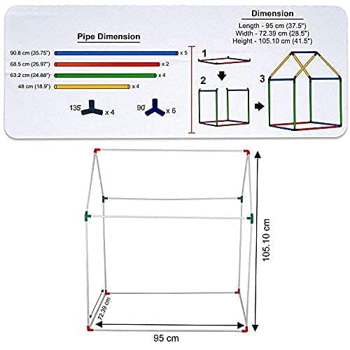 Sukan Tex ®Jumbo Size Extremely Light Weight Kids Play Theme Tent House for 3-8 Year Old Girls and Boys (Star House)