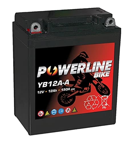 YB12A-A AGM Powerline Factory Sealed Motorcycle Battery 12V 12Ah YB12AA-AGM
