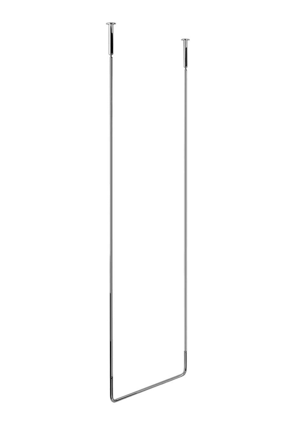 Gessi Ceiling mounted towel bar, 2’ 3/16” wide X 5’ 3” long, Chrome