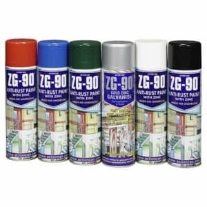 ZG90 Anti-Rust Paint With Zinc Aerosol Paint Spray - 500ml - Black - Box Of 15 Aerosols