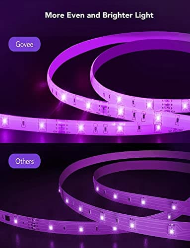 Govee Smart WiFi LED Strip Lights, 32.8ft RGB Resin Light Strips Work with Alexa & Google Home, App Control with Music Sync Lights, Multiple Scene Modes for Bedroom, Kitchen, Party, Yard, Ceiling