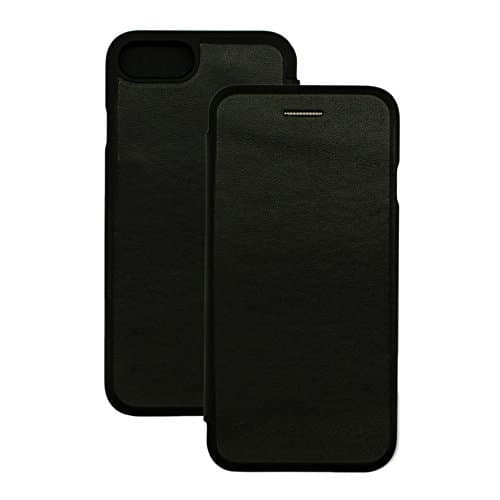 Waves Protect iPhone 6 Plus 6S+ Premium Leather flip Wallet Cell Phone Cover Certified Anti-Radiation Protection (Black)
