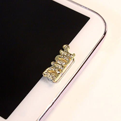 Alexism Home Button Sticker - Bling Rhinestone Crystal Word D for Samsung Galaxy S3 S4 Note 2 Note 3