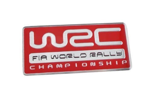 Auto car Aluminum red WRC World Rally Championship Emblem Decal Badge Sticker