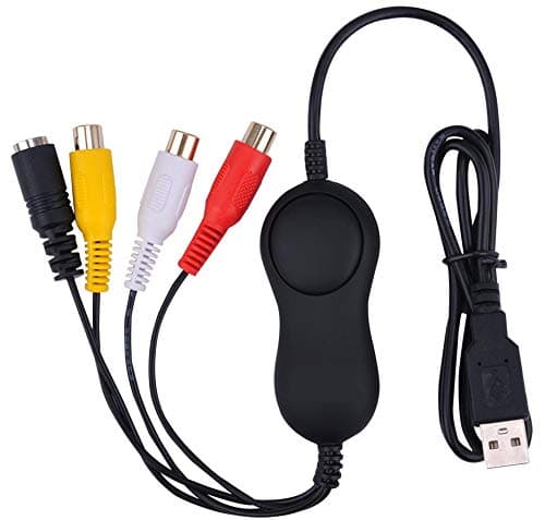 YT-158 USB 2.0 Audio Video Recording Card UVC Video Capture Convert Analog Video Audio to Digital Format for Xbox, VHS, Wii, PS3 Work with Mac OS, Windows 10 8.1/8 7, Linux, Android
