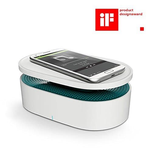 Oaxis Bento Wireless Close Contact Induction Speaker Amplifier for iPhone Android TeleConference Call/ Podcast/ Audiobook Listening Speakers with 360 Degree Surround Dynamic Bass