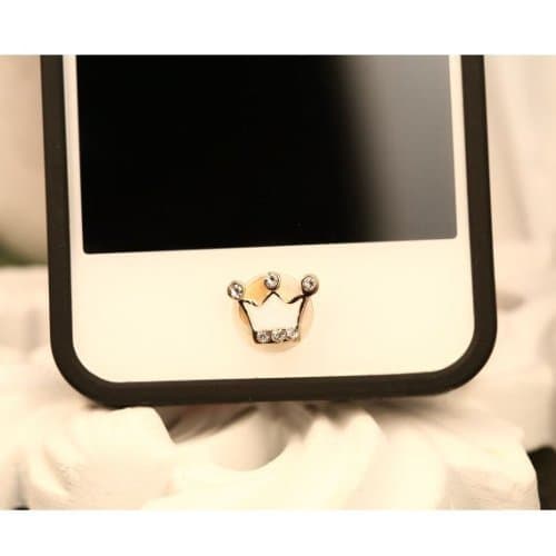 ChineOn DIY Fashion Rhinestone Diamond Home Button Key Sticker Paster For iPhone 4S 4 5 5G iPod iPad Mini 3(Pack of 1: Crown)