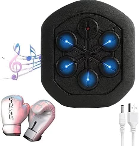 Music Boxing Machine, Eletronic Boxing Wall Target, Boxing Training Equipment for SpeedHand Eye Reaction Coordination,Boxing Equipment Equipment for Kids and Adults (Color : E)