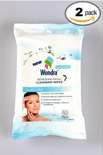 Wondra Refreshing Facial Cleansing Wipes 40 wipes per package-2 packs