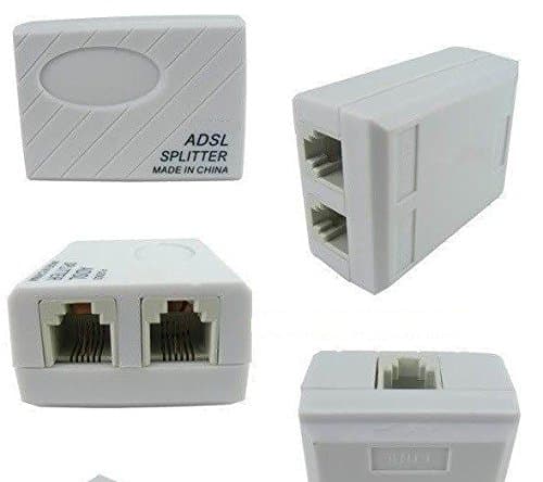 Optisoft ADSL Splitter/ADSL Filter/DSL Filter RJ11 Broadband Modem Box 2 Pieces