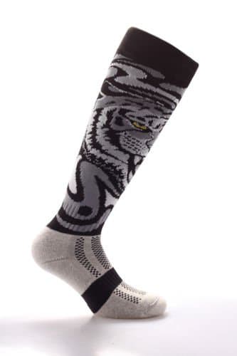 Samson Hosiery Funky White Tiger Pattern Socks | Casual Wear | Soccer