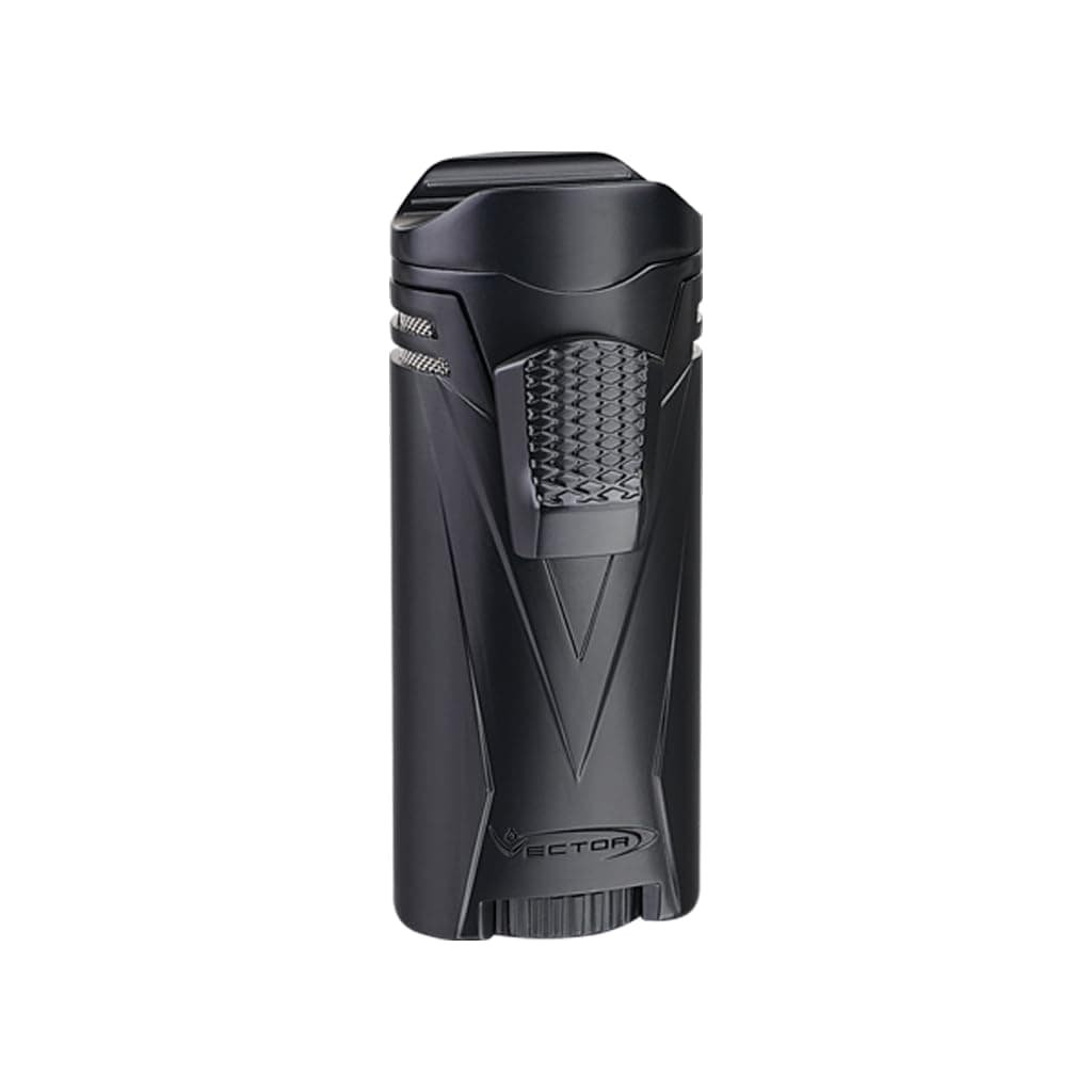Iron Quad 04 Black Matte Quad Flame Windproof Jet Lighter for Cigars