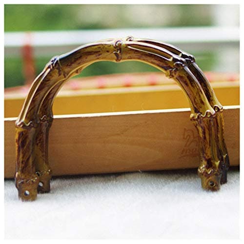 Ownstyle New Style Vintage Bamboo Shape Purse Handles Handbag DIY Acrylic Purse DIY (B Before and After The Hole)