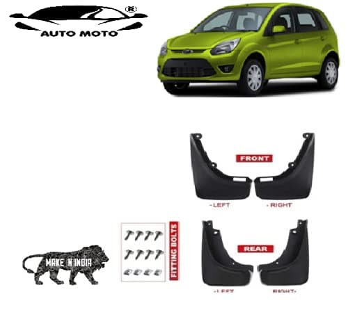 AutoMoto O.E Quality Cup Type Mud Flaps Splash Guards Front and Rear for Ford Figo Old All Models (Set for 4)