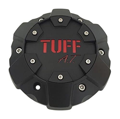 TUFF at C611901CB3 PCTMFBR Matte Black with Red Lettering Wheel Center Cap