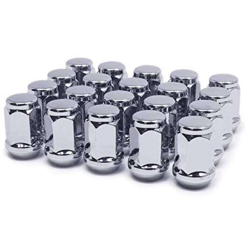 Mastiff 13754, Acorn Bulge After-Market Lug Nut Set - 1/2-20 Thread, Triple-Chrome Finish, 3/4 Hex, 60 Degree Conical Seat (Pack of 20)
