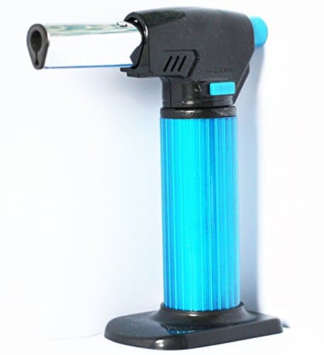 Venards - Jet Torch Professional – Refillable – Piezo – Hand Held – Adjustable Flame – Small – Butane - Blow Torch – Blue. – For Lighting Cigars – Toasting Smores – Crème Brulee – Arts and Crafts.