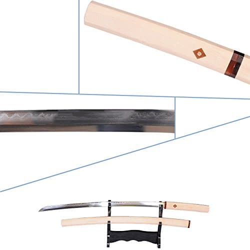 Lyuesword Hand Forged Functional Shirasaya Katana Full Tang Folded Steel Clay Tempered Japanese Shirasaya