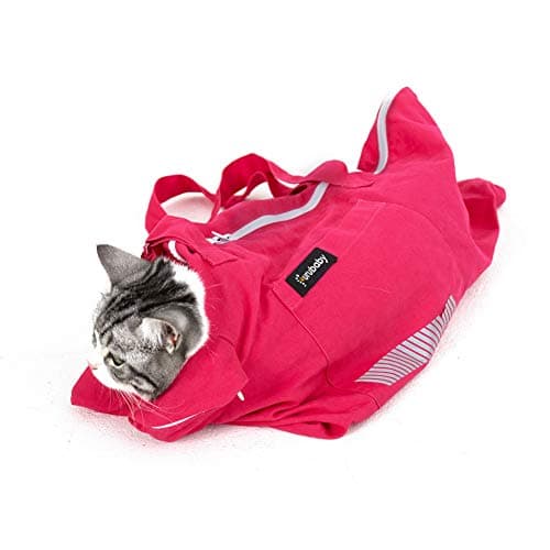 Furubaby Cat Sack Grooming Bag Soft Sided Cat Carrier Shoulder Portable Bag Pouch for Large Small Cats, Kitten, Small Dogs, Puppies, Take Cat to Vet, Airline Approved, Travel in Car (S, Magenta)