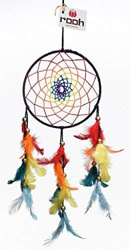 Rooh Dream Catcher ~ Healing Chakras ~Handmade hangings (Can be Used as Home Decor, Gift, Wall Hangings, Meditation Room, Yoga Temple, Wind Chime & Car Hanging)