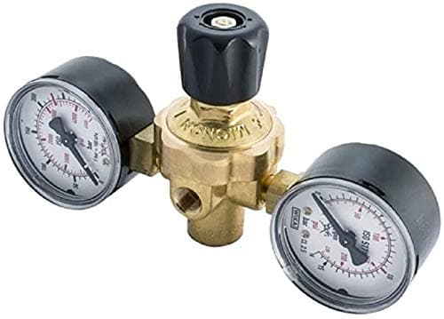 Oxyturbo Pressure Reducer M10 x 1Rh Thread Cute Series for Disposable Nitrogen Bottles + SAE 1/4 Connector for Air Conditioning Kit