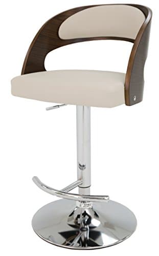 Impacterra Yreka Swivel Stool, Ivory, Bar Height