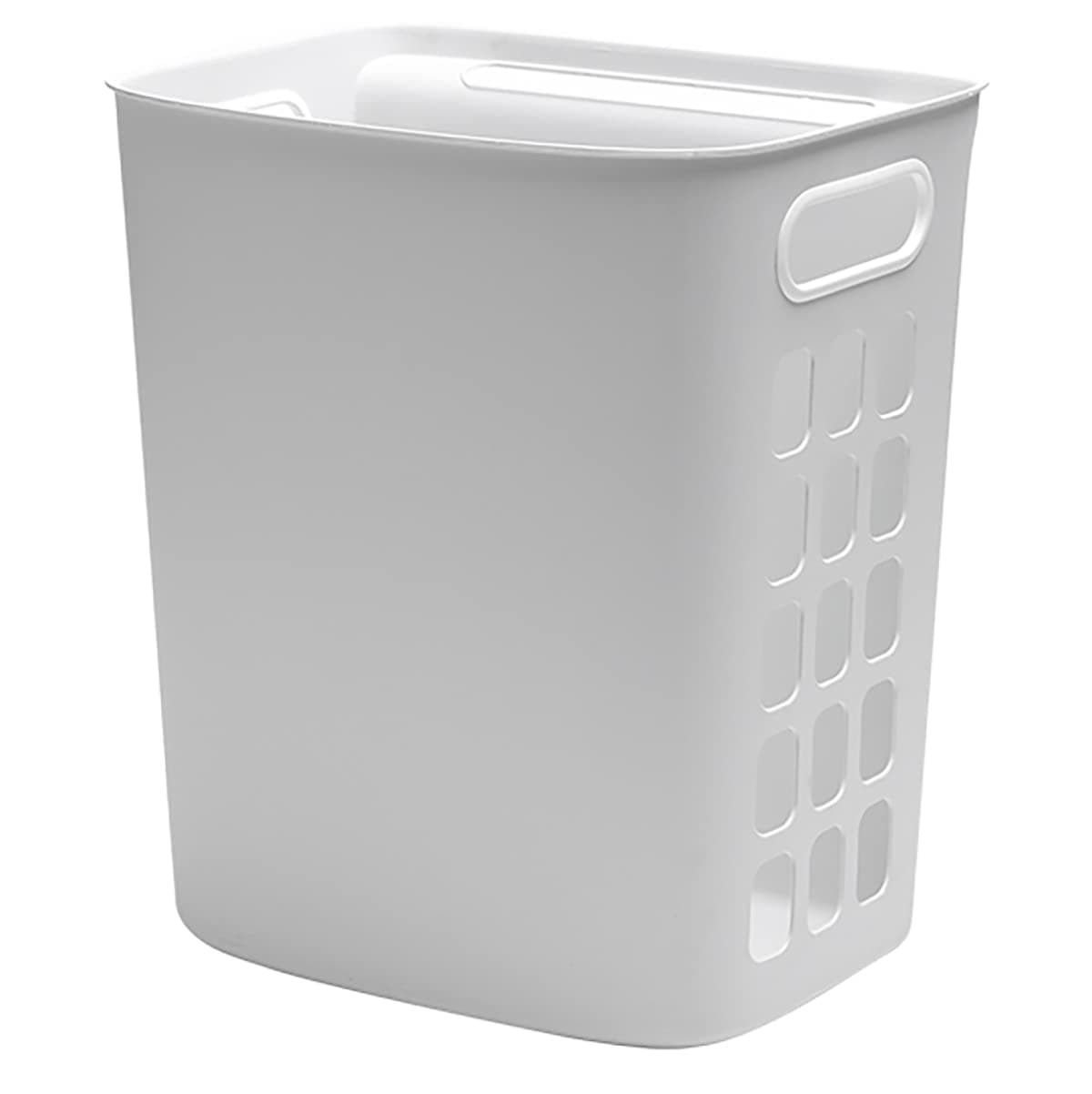 Storage Baskets, Laundry Basket 30 Liter, Large Laundry Hamper with Small Storage Basket, Wall Mounted Laundry Basket in Household Bathroom,White
