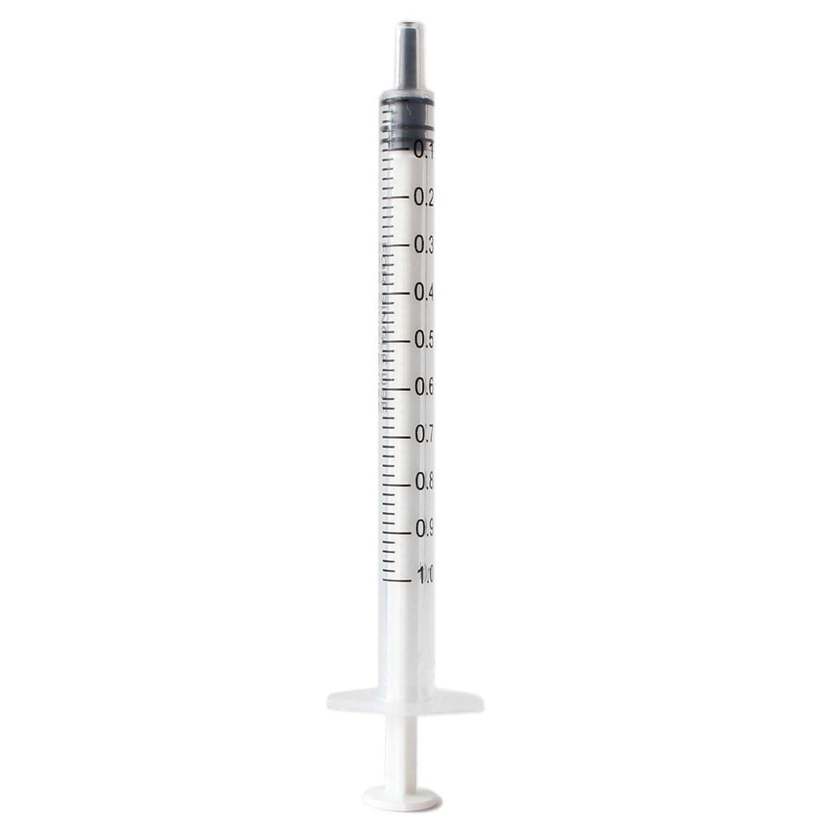 1ml 1cc Syringe with Luer Slip Tip, No Needle (Pack of 50)