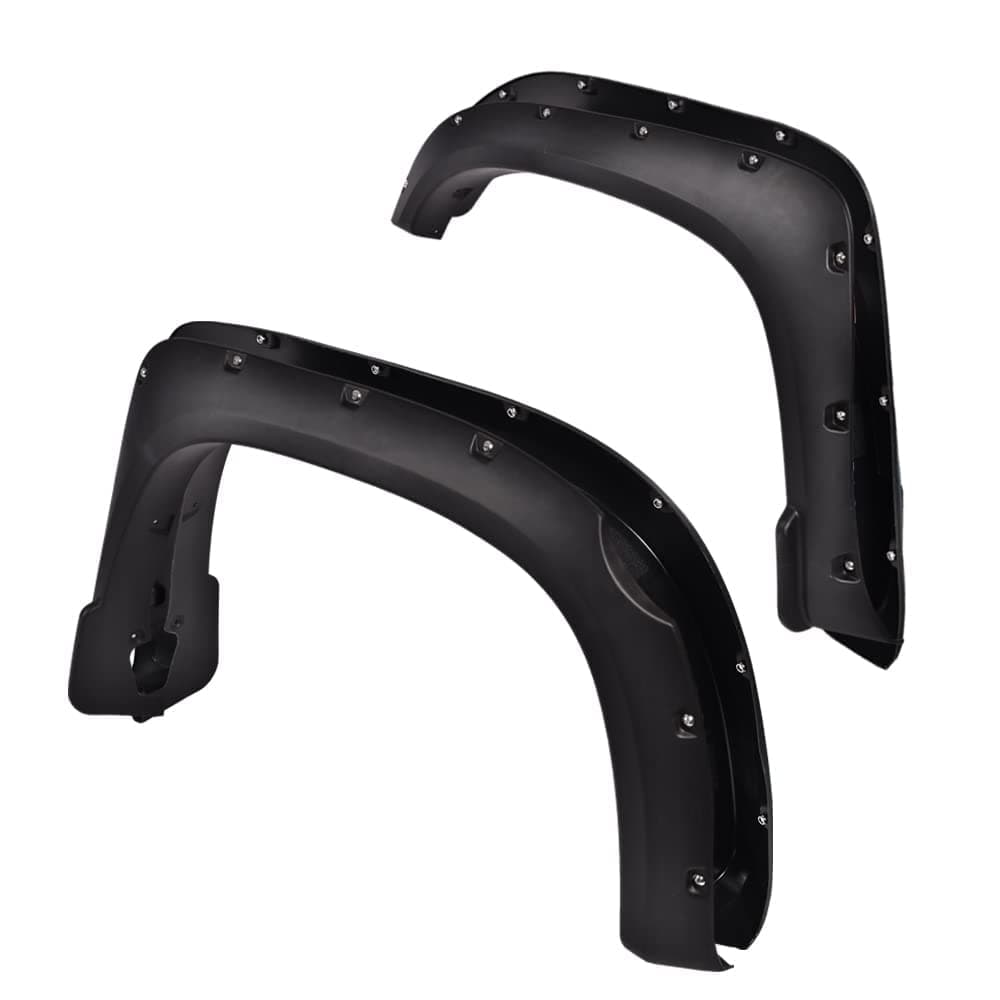 PIT66 Fender Flares, Compatible With 2014-2021 Toyota Tundra, Textured Pocket Riveted Style Wheel Flares, 4pcs
