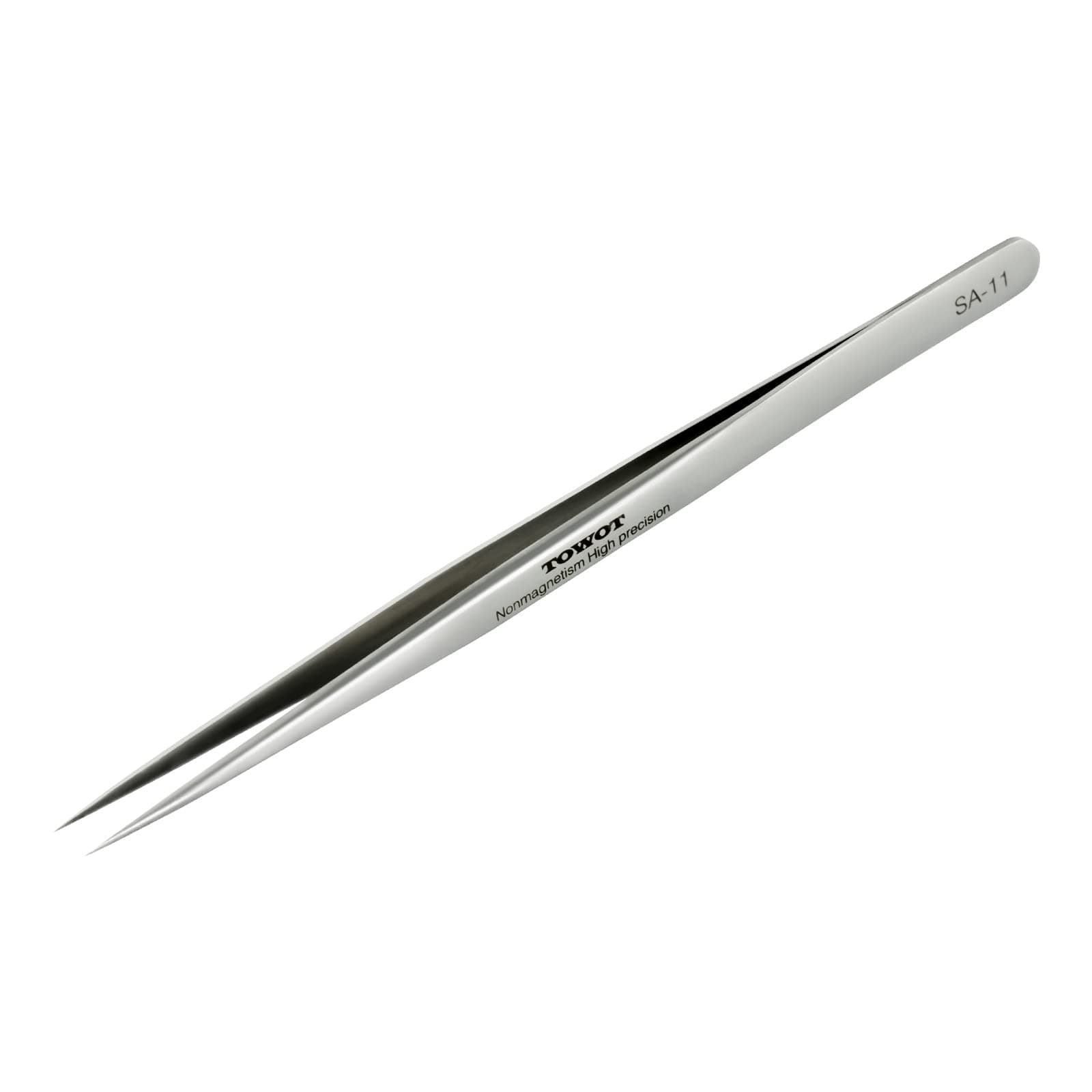 Precision Tweezers, Stainless Steel Pointed Tweezers for Craft, Electronics, Soldering, Experimental Work, Jewelry-Making, Non-Magnetic Industrial Tweezers