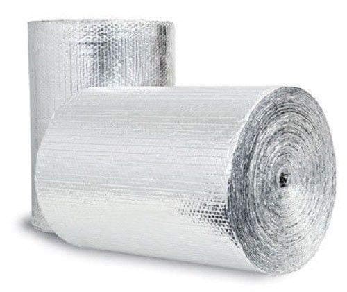 Double Bubble Reflective Thermal Aluminum Foil Radiant Heat Vapor Barrier Insulation: (16" X 10 Ft) Heavy Duty (Water Proof No Tear): Walls Windows Garages Attics Air Ducts HVAC Vehicle Etc