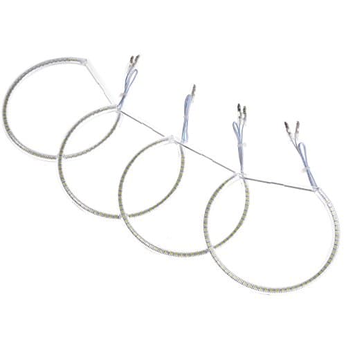 4X 6000K White 228-SMD LED Angel Eye Halo Ring Headlamp Lighting Kit For BMW E36 E46 3 E39 5 E38 7 Series