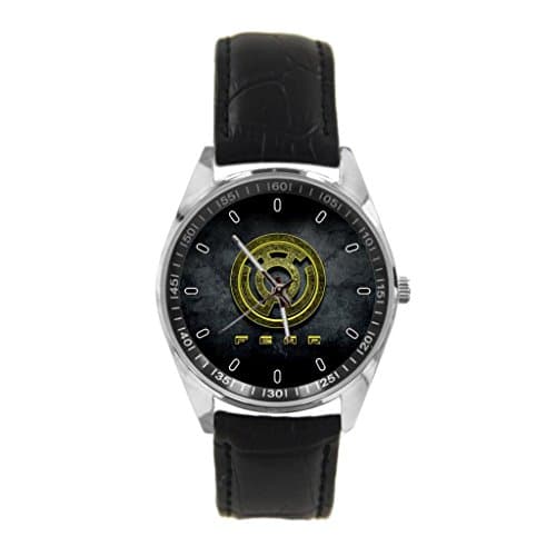 Men's Women's Yellow Lantern Corps Custom Personalized Classic Simple Design Leather Band Wrist Watch by Amanda Gift