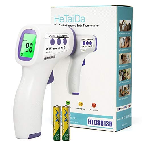 Baby Forehead Thermometer with Voice Reading, Digital Infrared Non-Contact Suitable for Baby, Toddlers and Adults And Object with Instant Results (Purple)