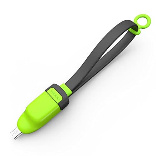 DECEC OTG Charging Micro USB Cable Harrier Keyring Style Cable Portable USB 2.0 A Male to Micro B Data and OTG Cable USB Charge Cable for Samasung LG HTC Google Smartphone (Green)