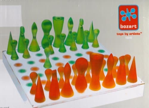 Karim Rashid Orange & Green Chess Set by bozart