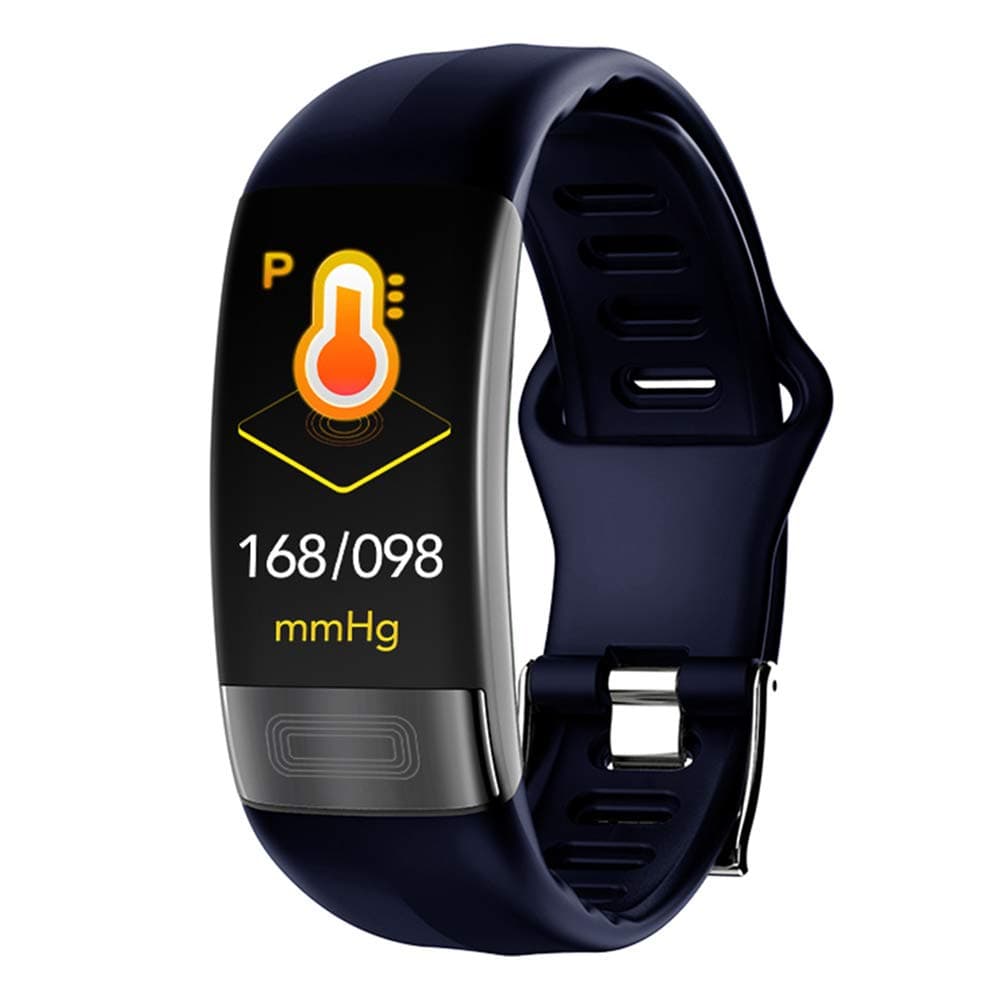 HXHH 2022 New Smart Temperature Detection Watch, ECG+PPG Monitoring, Heart Rate/Blood Pressure/Oxygen Monitoring, Exercise Pedometer Smart Reminder for Men And Women Health Trackers,Blue