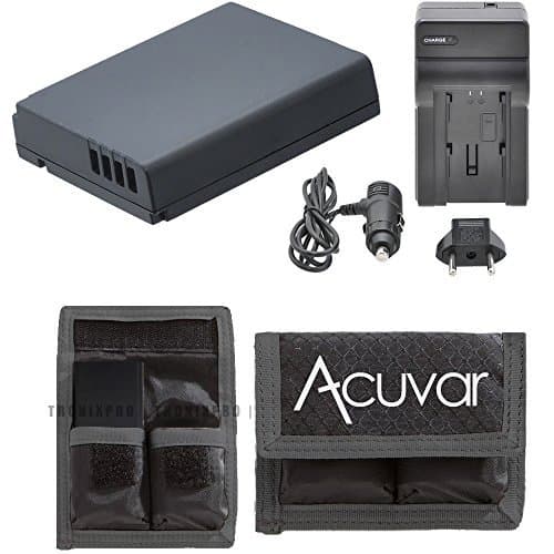 DMW-BCJ13 Replacement Battery for Panasonic Lumix DMC-LX7, DMC-LX5, DMW-BCJ13PP, DMW-BCJ13E Digital Camera + Car/Home Charger + Acuvar Battery Pouch