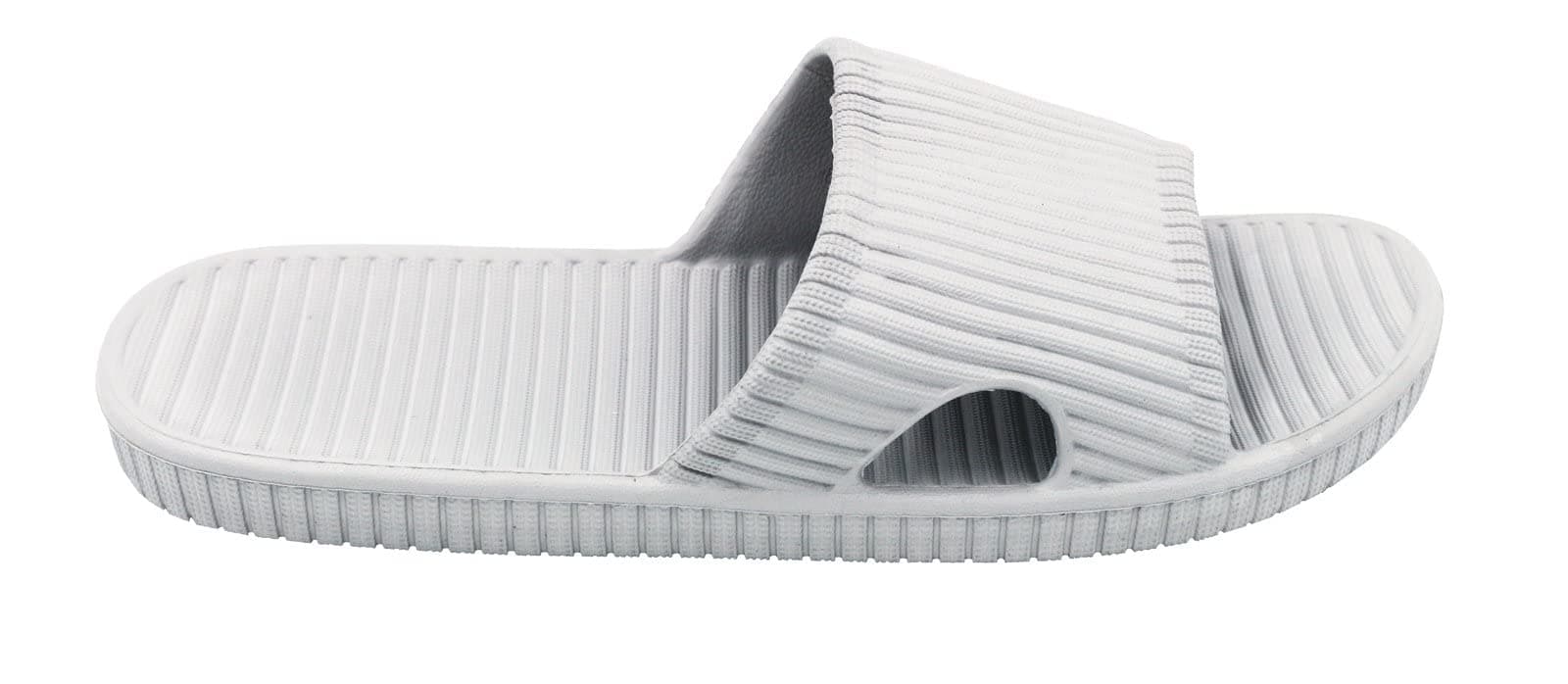 LupstyWomen And Men Anti-slip Slippers Indoor Use Outdoor Bath Sandal Soft Foam Sole Pool Shoes House Home Slide (9/10 UK, Gray)