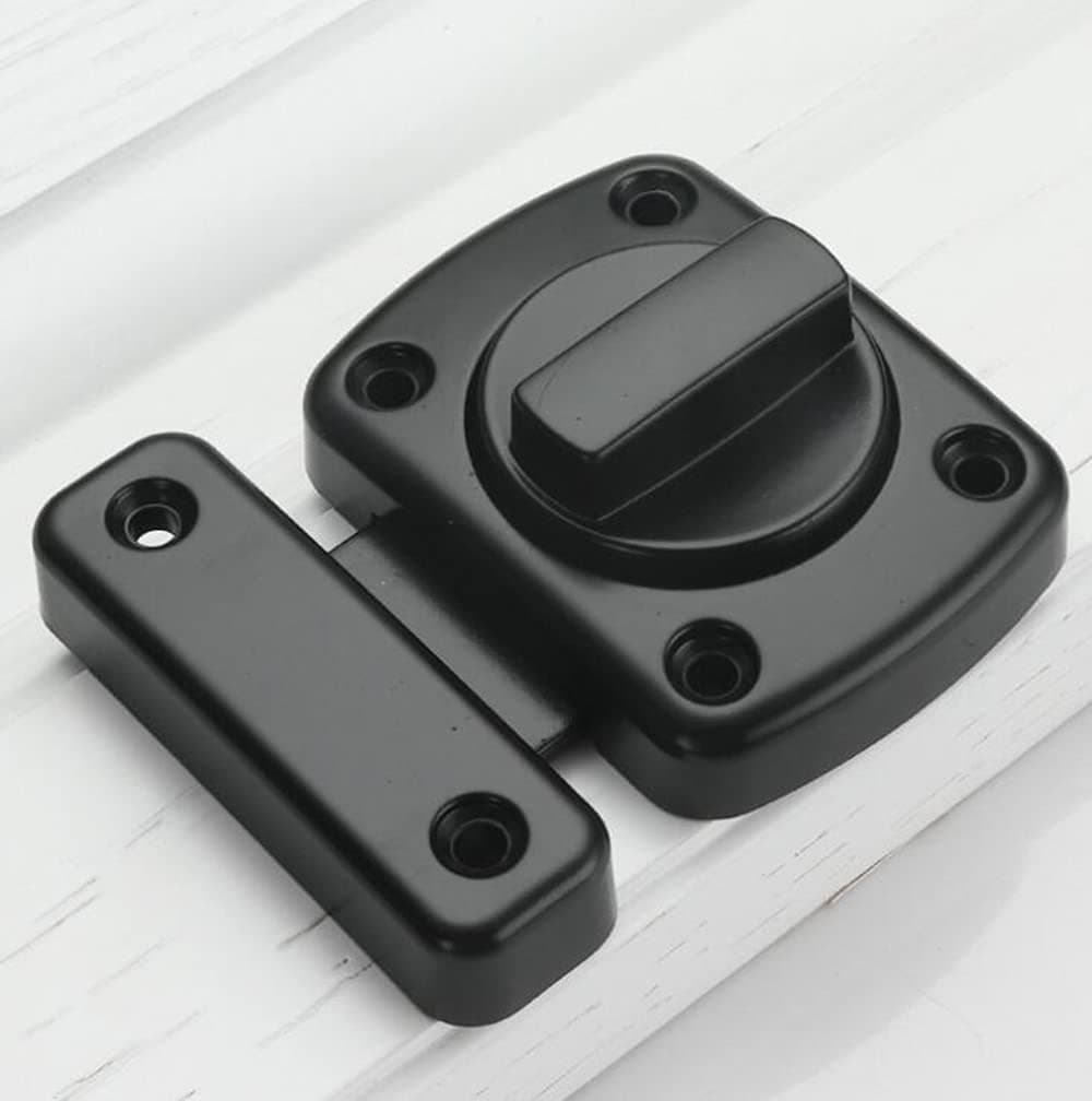 Sliding Door Lock Bar Hook-and-Eye Buckle Latch Black Wooden Fence Door Latch Ship Window Lock Internal