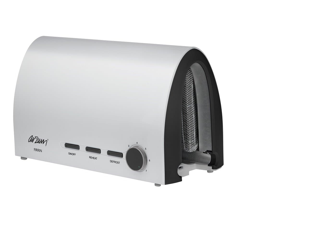 Arzum Firrin Toaster with Sliding Tray, 2 Slice, 950 W White 220v Eu Plug