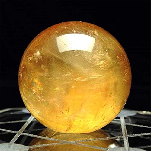 GreatGiftList Decorative Balls, Natural Citrine Calcite Quartz Crystal Sphere Citrine Ball Healing Gemstone, Natural Citrine Quartz Crystal Sphere Ball Healing Gemstone, Natural Citrine