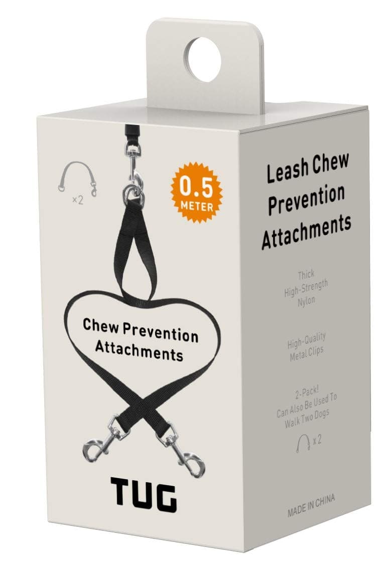 Anti-Chew Extension for Retractable Leashes (2 Pack); Can Also Be Used As A Dual Dog Leash Attachment/Leash Splitter for Walking Two Dogs