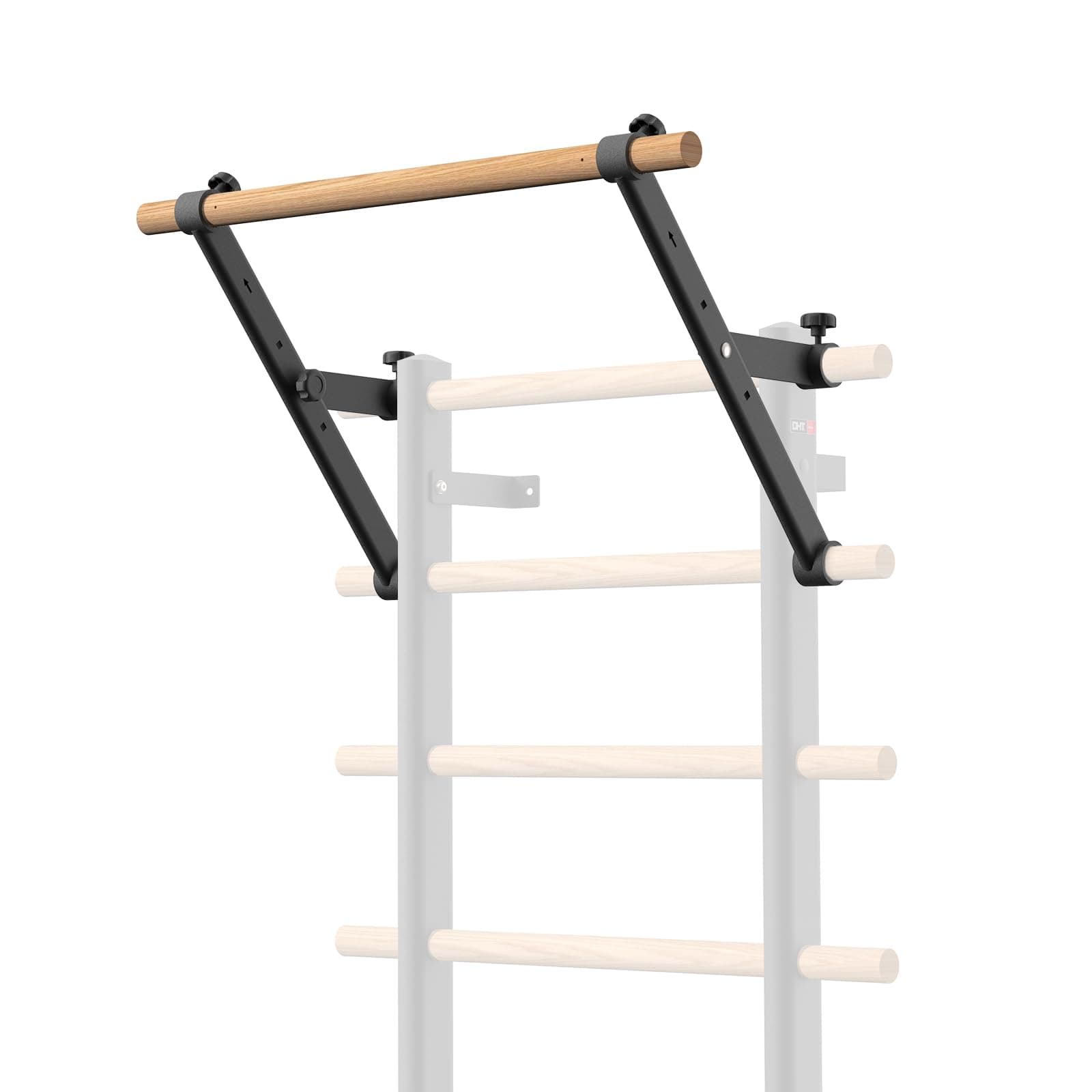 DHT Wood Stall Bar, Swedish Ladder Suspension Trainer with 9 Strategic Rods, for Home, Gym, School and Clinics