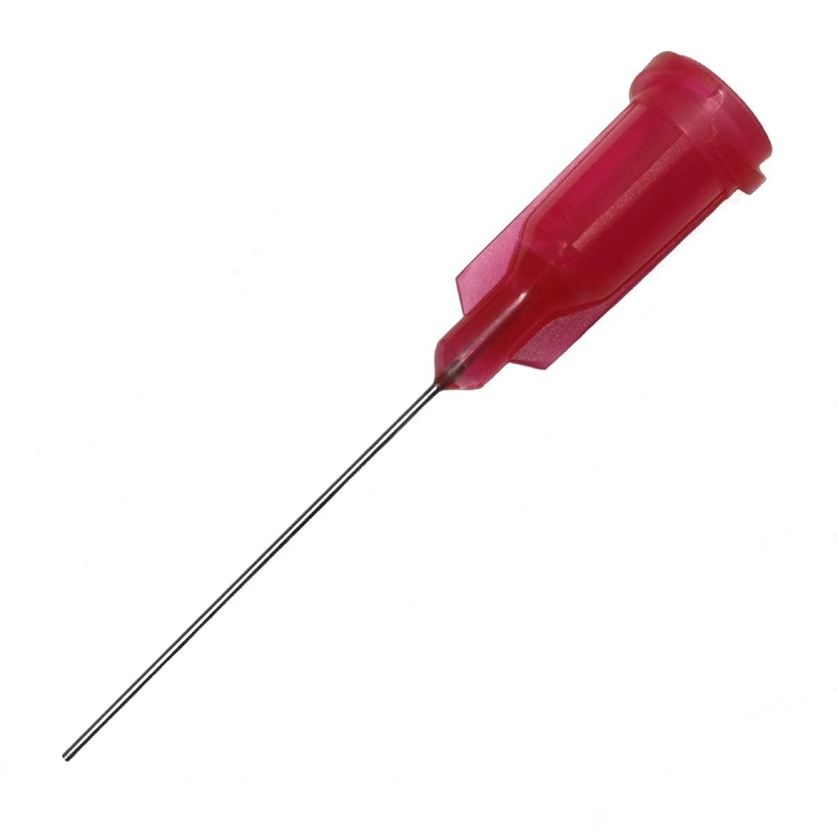 25 Gauge 1 Inch Industrial Blunt Tip Dispensing Needle with Luer Lock,Precision Applicator,Red 50 PCS