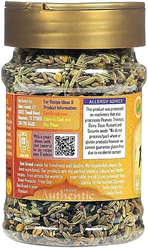 Rani Panch Puran (5 Spice) 3oz (85g) PET Jar ~ All Natural | Vegan | Gluten Friendly | NON-GMO | Kosher | Indian Origin (Equal Blend of Fenugreek, Mustard, Kallonji, Fennel and Cumin)