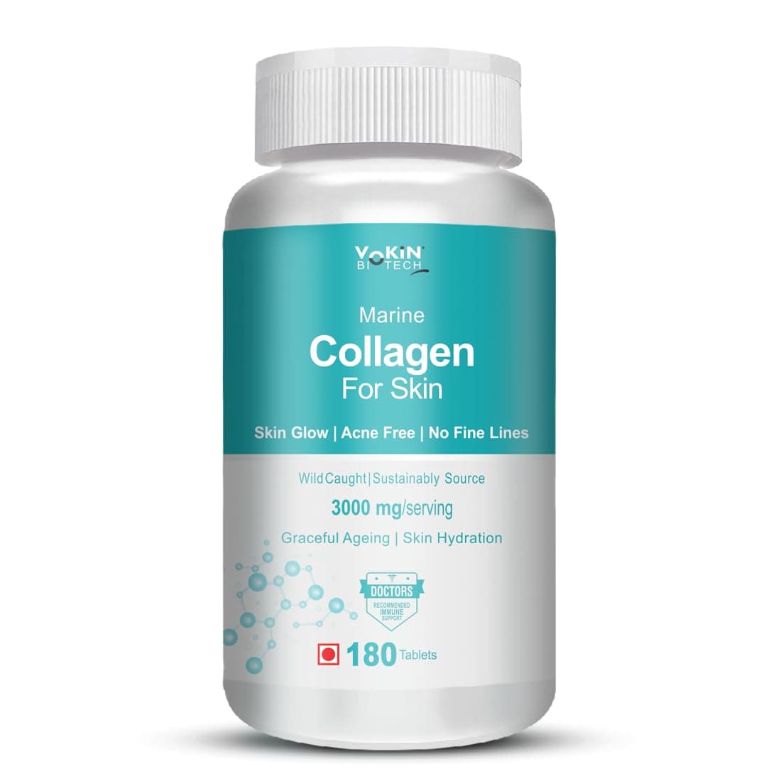 Marine Collagen 3000Mg With Biotin & Vitamin C For Skin | Hair | Nails (180 Tablets)