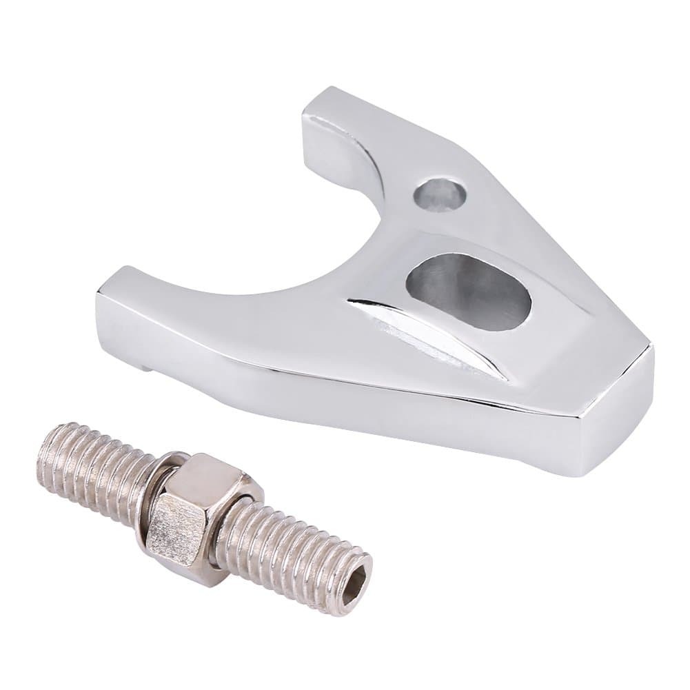 QiiluSBC Distributor Hold Down, Chrome Billet Aluminum Distributor Clamp Hold Down with Bolt for Chevy SBC BBC SB BB HEI Electronic