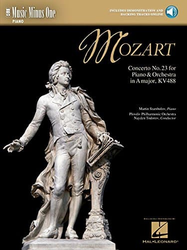 Mozart - Concerto No. 23 in A Major, KV488 Music Minus One Piano Book/Online Audio (Music Minus One (Numbered))