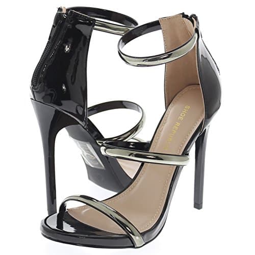 Shoe Republic Three Straps Open Toe Stiletto Sandal Stella